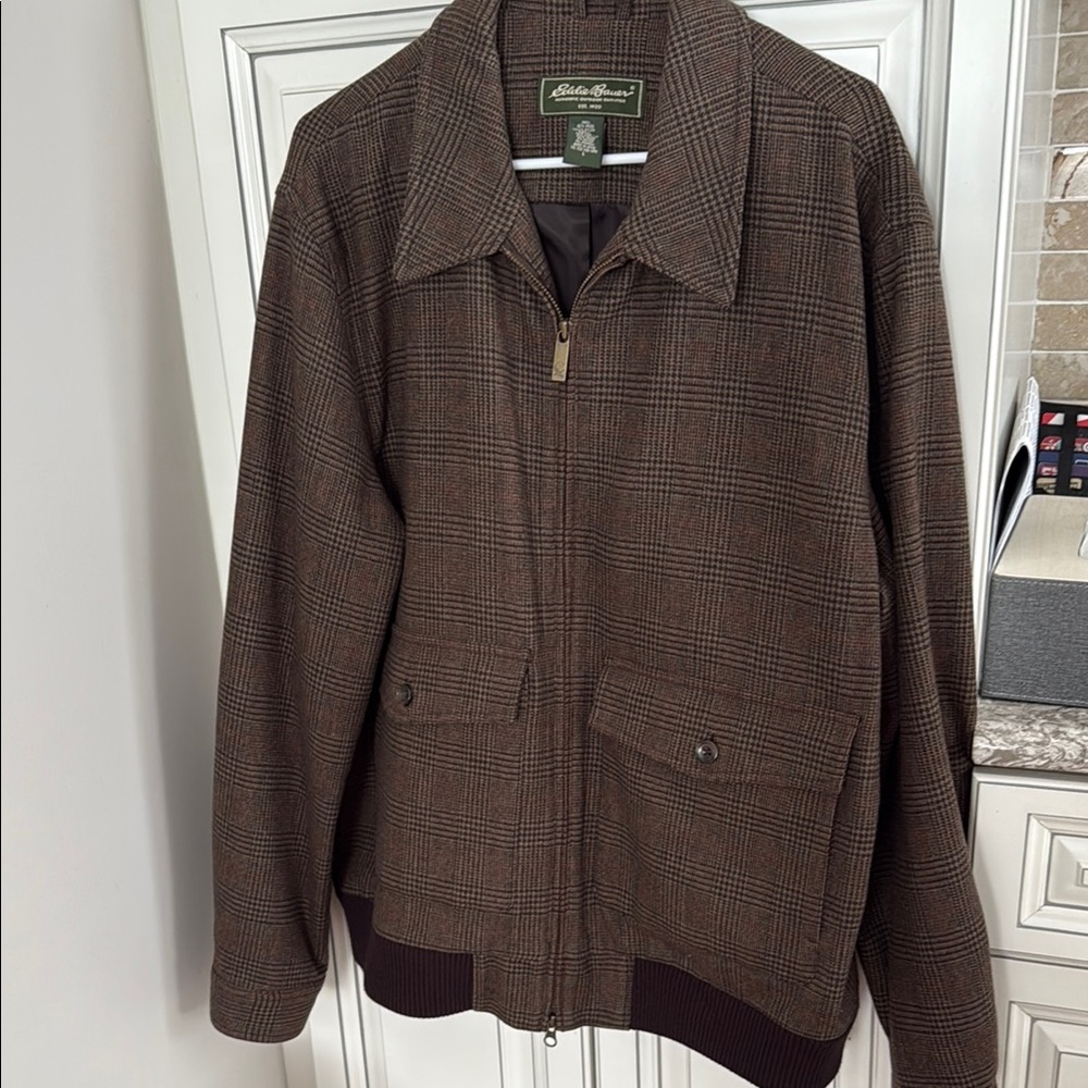 Eddie Bauer Brown Plaid Jacket